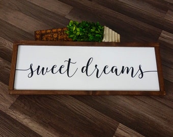 Sweet Dreams Farmhouse Sign: Bedroom Nursery Decor
