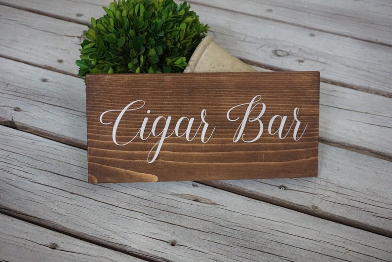Wedding decor Rustic wedding decor Cigar bar sign Wedding prop. Cigar Bar Rustic cigar wedding sign Cigar wedding sign