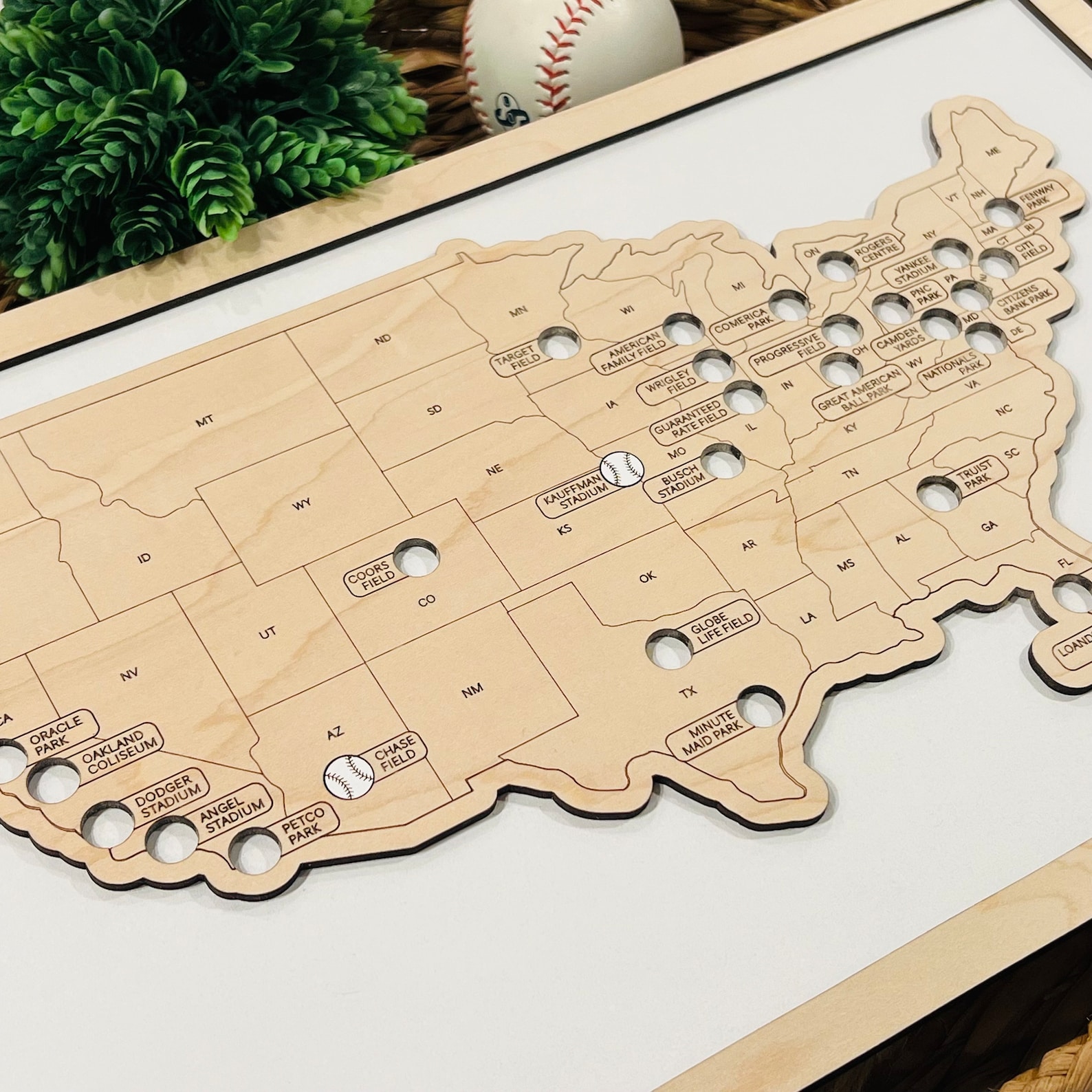 Mlb Support Map MLB Stadium Map | Personalized Baseball Stadium Tracker | Wooden ...