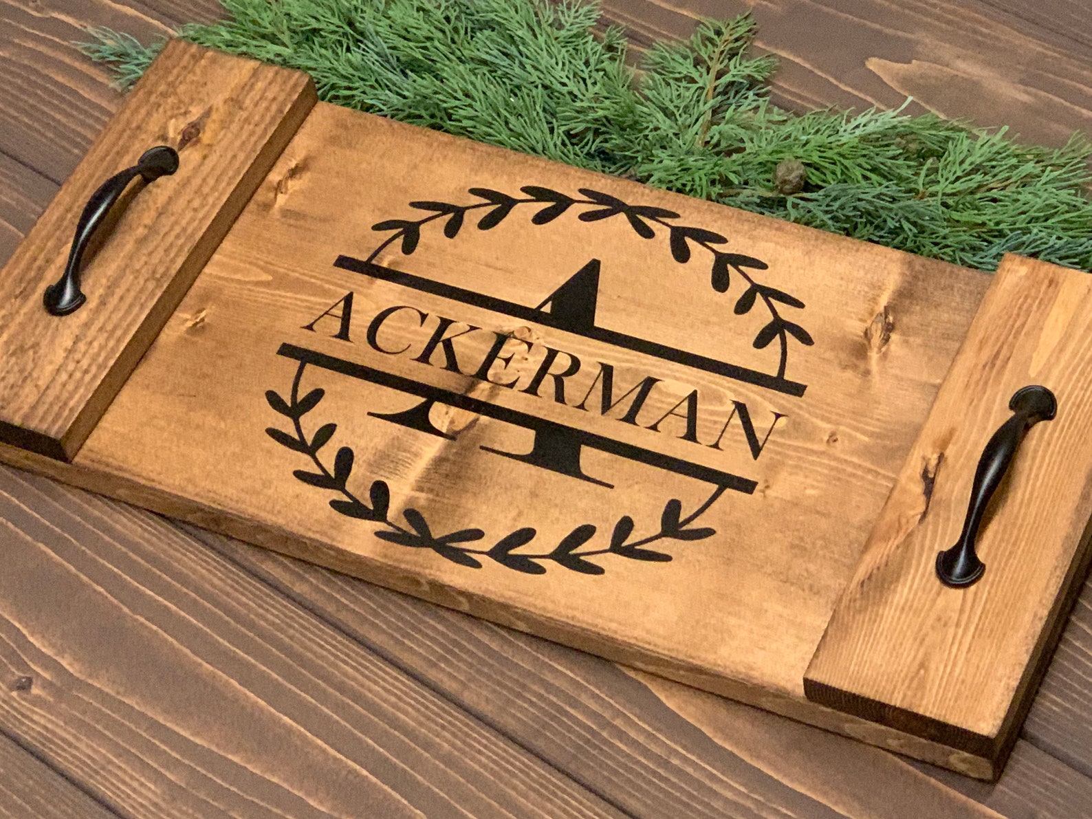 Serving Tray. Wood Tray. Kitchen Decor. Personalized Wood - Etsy