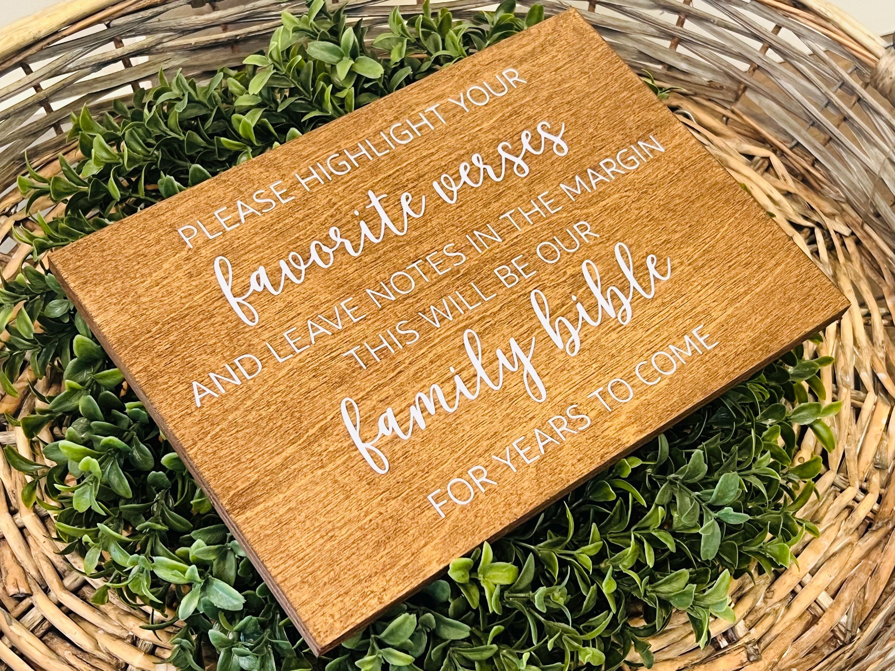 Versues Sign Wedding Bible Table Sign, Please Highlight Your Favorite Verses Sign ...