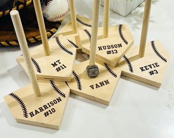 Personalized Baseball Ring Display | Championship Ring Holder | Softball Player Gift | Sports Memorabilia Display | Softball Ring Stand
