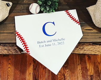 Baseball wedding. Baseball theme. Home plate wedding guest book. Baseball guest book.  Wedding guestbook. Baseball wedding. Baseball shower.