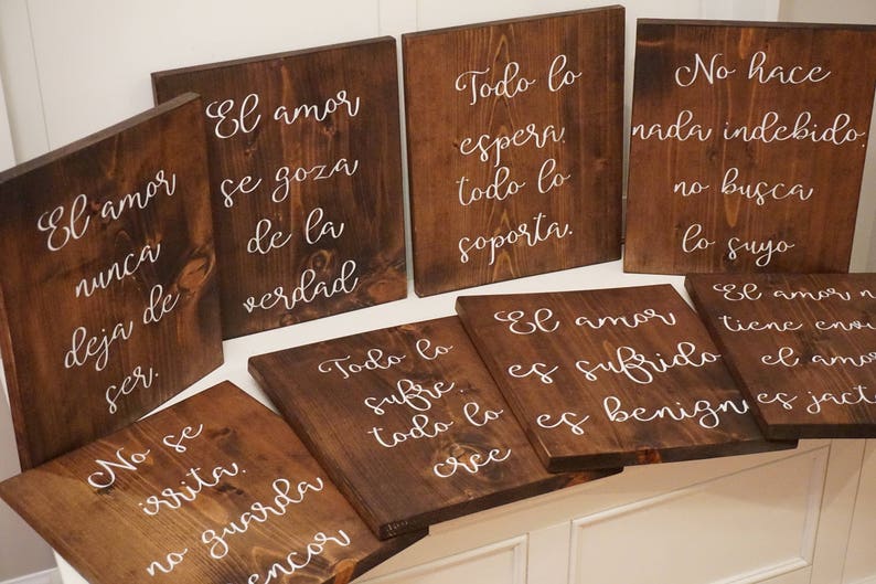 Love Is Patient. Love is Kind. Spanish Wedding. Spanish Aisle Etsy