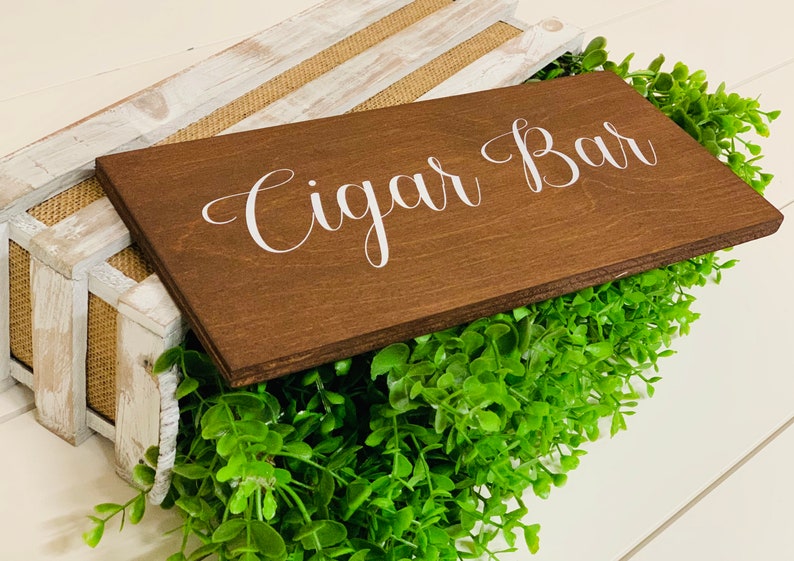 Wedding decor Rustic wedding decor Cigar bar sign Wedding prop. Cigar Bar Rustic cigar wedding sign Cigar wedding sign