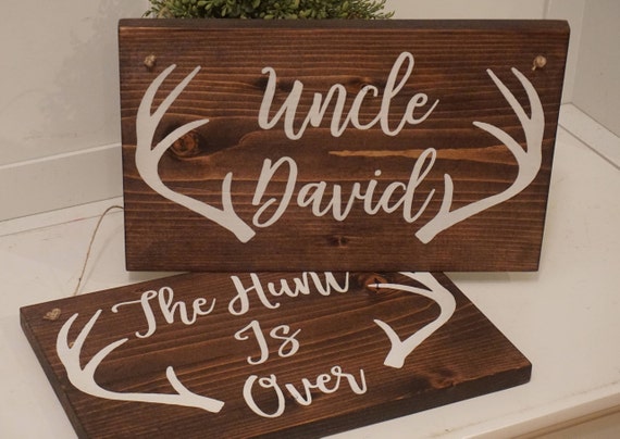 Hunting Themed Wedding Hunting Bedroom Decor Here Comes The Bride Hunting Wedding Sign Hunting Wedding Prop The Hunt Is Over Wood