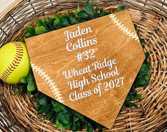 Personalized Softball Senior Night Gift, Softball Player Number Sign, Senior Softball Gift, Graduation Keepsake, Team Gift