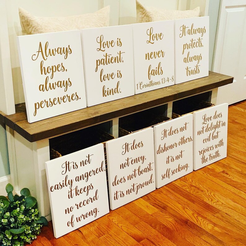 Wedding Aisle Decor. Love is Patient Love is Kind. Wedding Etsy