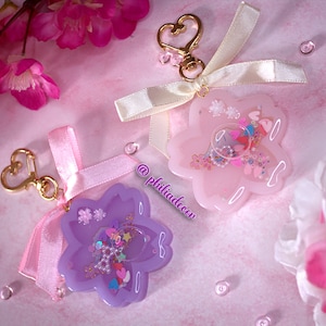 Sakura Shaker Charm Keychain