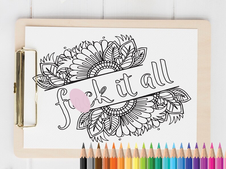 Download Sweary Colouring Book Page Swear Word Colouring Funny ...