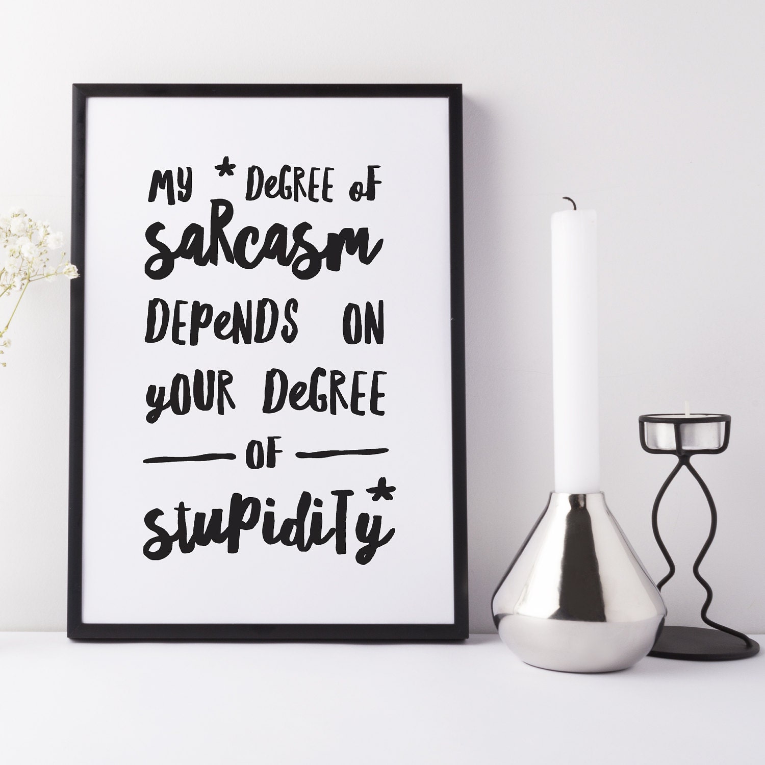 Sarcastic Art Funny Wall Art Prints Ironic Poster Sarcasm Etsy