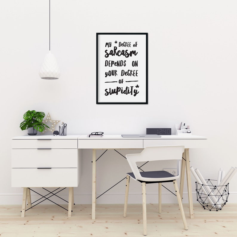 Sarcastic Art Funny Wall Art Prints Ironic Poster Sarcasm Etsy