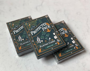 Protected Pack Playing Cards - Illustrated deck featuring threatened, near endangered, endangered, critical and extinct species