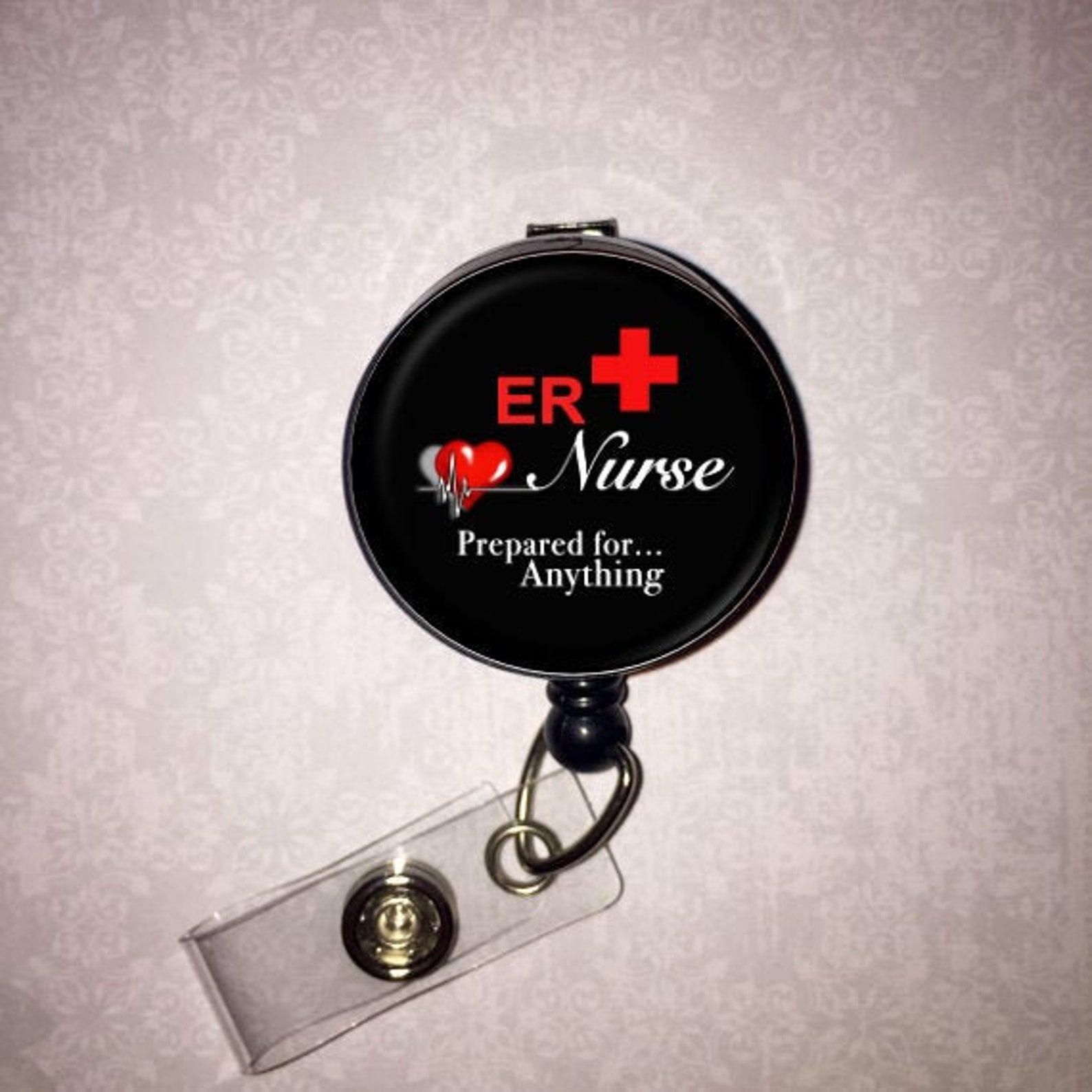 Personalized Badge Reel ER nurse Etsy