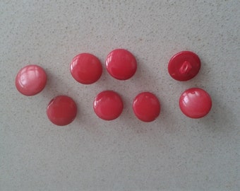 Round button with loop, Ø11/12/13/15 mm.  Several lots. Various measures. Smooth surface.