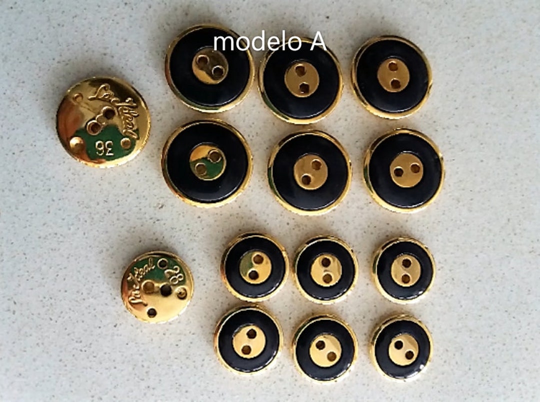 Boton Ø 20-16-14 mm. Coleccion para chaquetas color dorado y - Etsy España