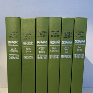 Louisa May Alcott 6 Hardcover Illustrated Books Little Women Little Men Under The Lilacs Jo's Boys Jack And Jill Eight Cousins/Little Women