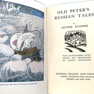 Old Peter's Russian Tales 1938 Hardcover Illustrated Book By Arthur Ransome/Arthur Ransome's Old Peter's Russian Tales Hardcover Book