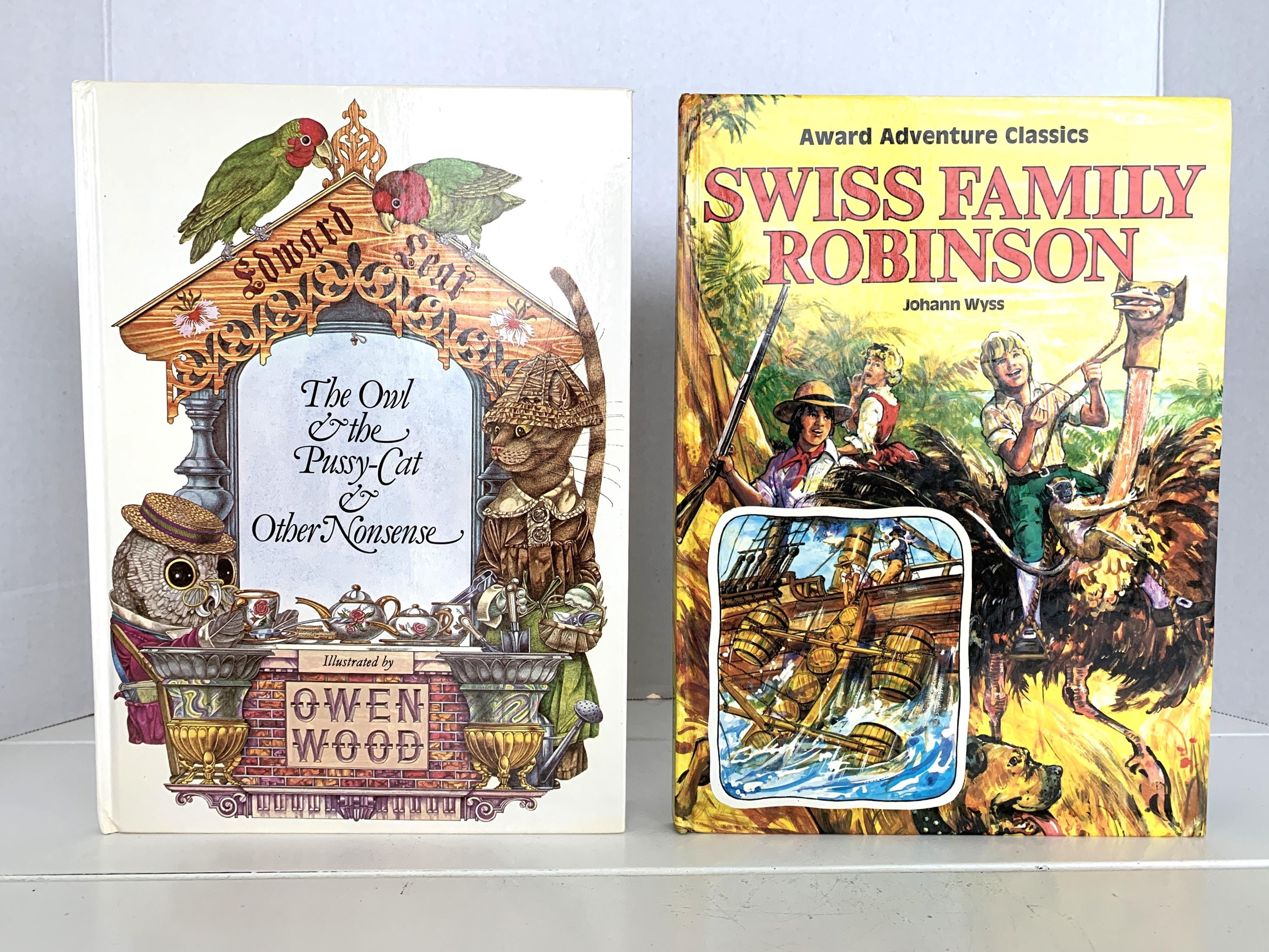 2 Children's Illustrated Hardcover Books The Owl & The Pussy-Cat And Other Nonsense By Owen 