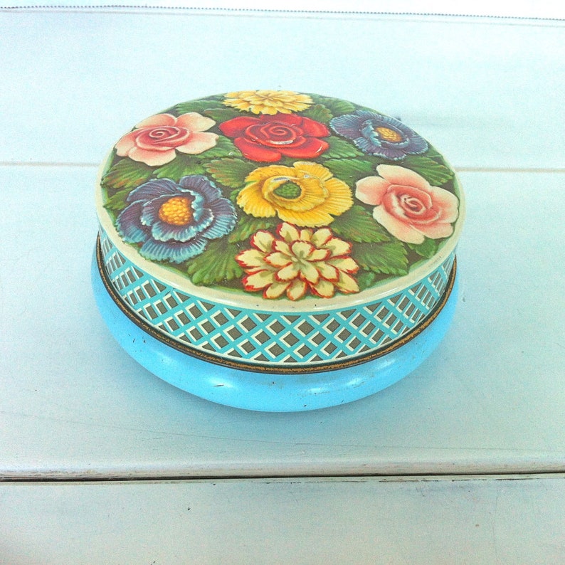 Riley/'s Toffee TinFlowered Tin ContainerVintage Flower Design TinRiley/'s Embossed Flower TinVintage Tin ContainerEnglish Tin Container