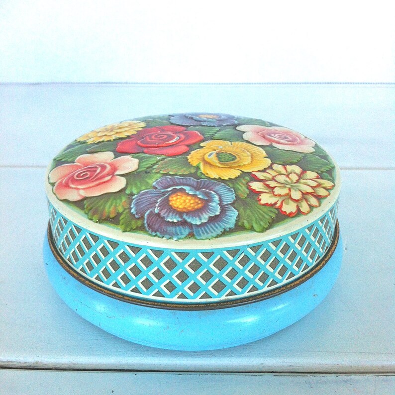 Riley/'s Toffee TinFlowered Tin ContainerVintage Flower Design TinRiley/'s Embossed Flower TinVintage Tin ContainerEnglish Tin Container