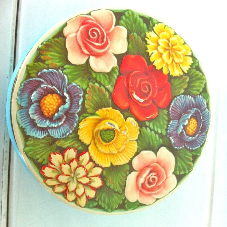 Riley/'s Toffee TinFlowered Tin ContainerVintage Flower Design TinRiley/'s Embossed Flower TinVintage Tin ContainerEnglish Tin Container
