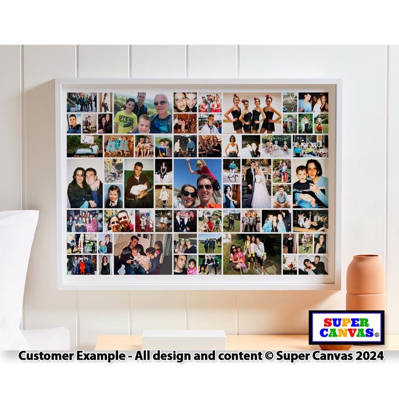 Customised 65 Picture Wedding Family Holiday Memories Wall Art Photo
