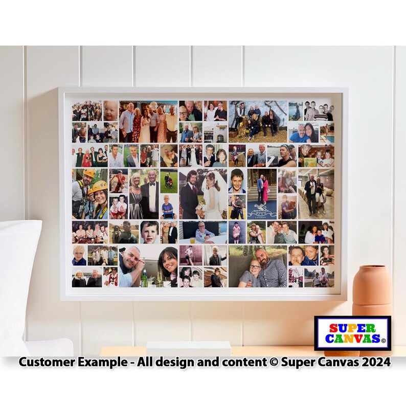 Customised 65 Picture Wedding Family Holiday Memories Wall Art Photo