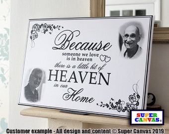 In Memory of Grandparent Mum Dad Wife Husband Brother Sister Friend Child Personalised Memorial Framed Picture Photo Canvas Print Gift