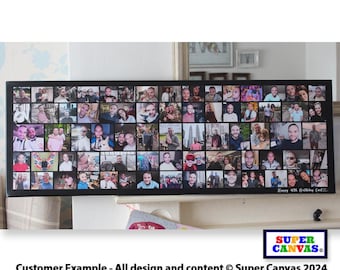 Happy Birthday Any Age Mum Dad Wife Husband Son Sister Brother Friend Birthday Party Picture Photo Collage Board Framed Canvas Print Gift