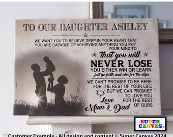 To My Our Son Daughter Word Art Personalised Son Child Daughter Picture  Framed Canvas Print Unique Handmade Birthday Gift from Mum & Dad