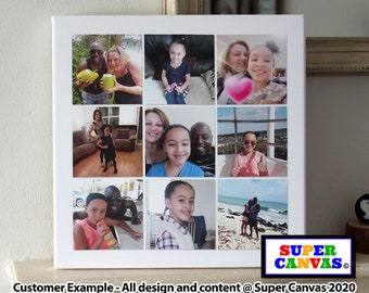 9 Photo Picture Family Friend Couple Pet Mum Dad Baby Birthday Portrait Multi Photo Collage Board Wall Art Framed Canvas Photo Print Gift