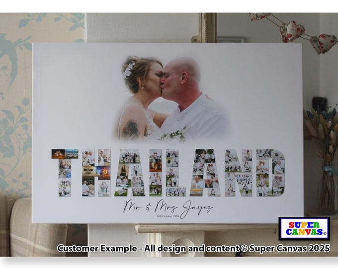 Holiday Travel Wedding Family Holiday Any Country Destination Picture Photo Word Art Shape Collage Framed Canvas & Photo Print Options Gift