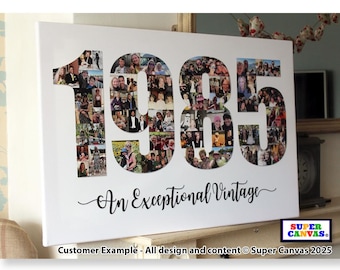 1984 1985 Year Picture Photo Collage Board Framed Canvas Print Son Daughter Mum Dad Wife Husband 40th Birthday Wedding Anniversary gift