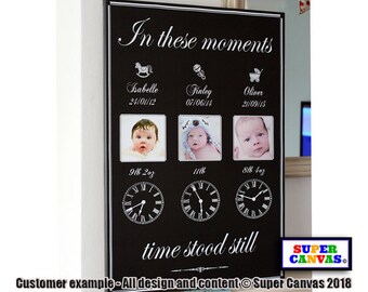 Personalised When time stood still family/wedding/birth print only unique gift. Personalised When time stood still family/wedding/birth print only unique gift.