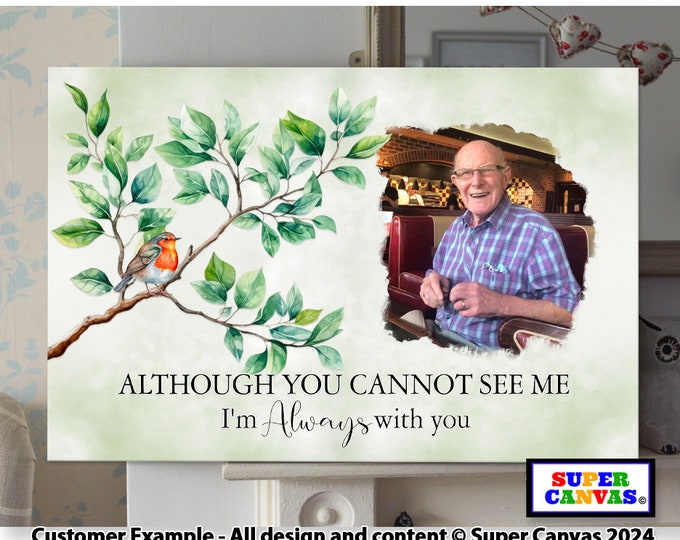 In Memory of Mum Dad Husband Wife Son Daughter Sister Nana Grandad Custom Funeral Memorial Picture Framed Canvas Photo Print Sympathy Gift