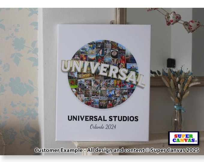 Orland Florida USA Globe Shape Family Holiday Travel Picture Photo Collage Wall Art Framed Canvas & Photo Print Birthday Gift