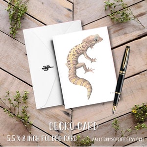 Sonoran Desert Wildlife Notecards, scientific illustration, nature cards, gecko greeting cards, Quail baby card, hummingbird, javelina card image 3