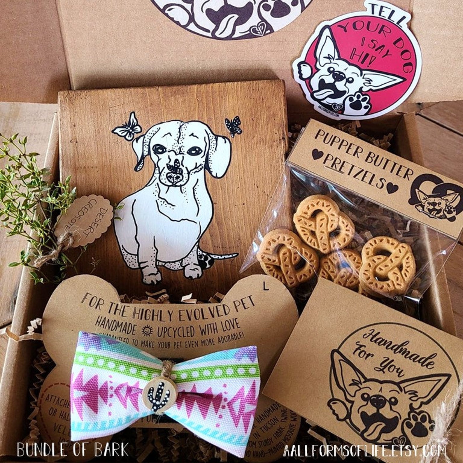 Bundle of Bark Custom Dog Gift Box Pet Care Package Pet Etsy