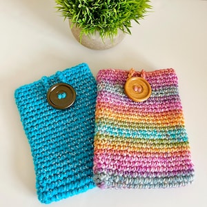 Cellphone, iPad Mini, Kindle Pouches, Crochet Phone and Tablet Holders, iPhone 7/8/SE/ 4.7” 12/13/14/15 6.1” iPad mini 1/2/3/4/5 Kindle 6”