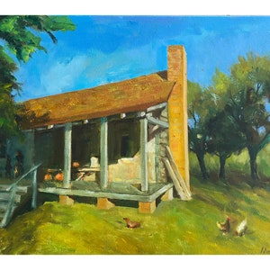 Original Oil Painting &quot; Living In the Country Side &quot; 16x20 inches. Collectible/Fine Art/Original Painting/Gift/Home decor/Wall Art