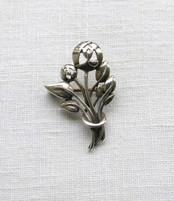 Silver Mackintosh Style Rose Brooch Kit Heath Australia