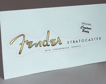 Stratocaster Tremolo Reissue precut water slide decal headstock for restoration