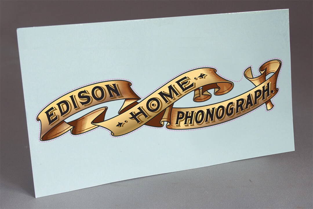 Pre Cut Big EDISON HOME BANNER for Phonograph Restoration Water Slide Decal Etsy