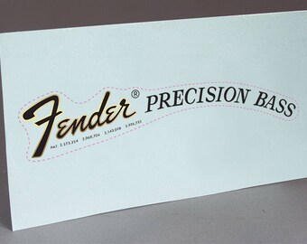 Fender 70's PB Precision Bass Guitar precut water slide decal headstock for restoration