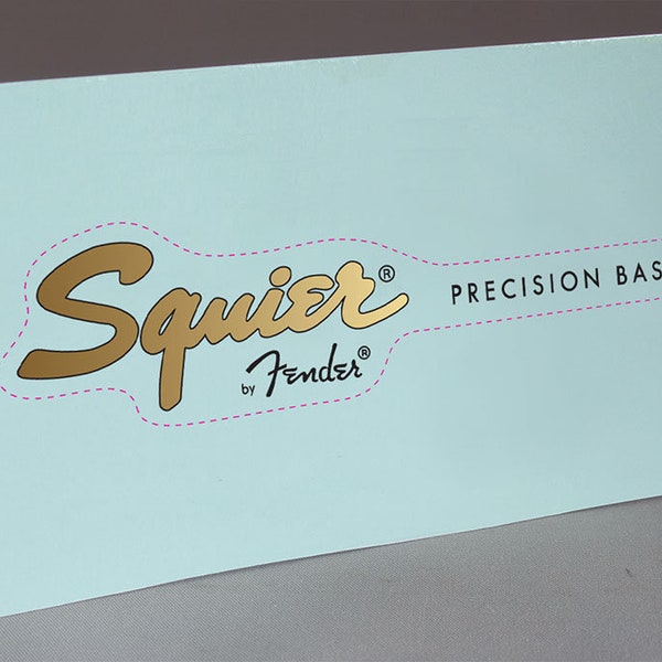 Squier precut water slide decal headstock for restoration