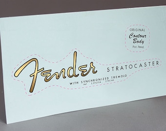 Stratocaster 61-62 Tremolo precut water slide decal headstock for restoration