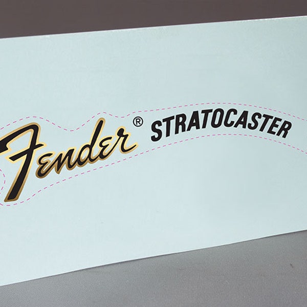 Stratocaster 70's Reissue precut water slide decal headstock for restoration