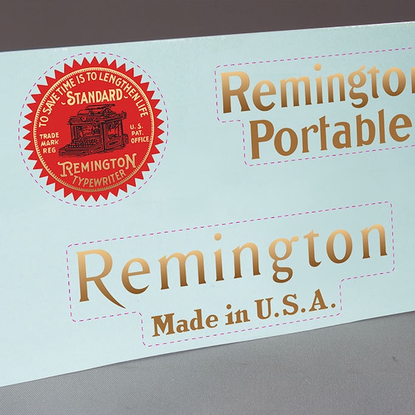 Precut REMINTON PORTABLE TYPEWRITER Water slide Decal for restoration