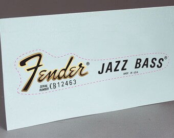Fender 70'S Jazz Bass precut water slide decal headstock for restoration